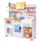 KidKraft Simply Stylish Wooden Play Kitchen Set with Lights, Choppable Food & Accessories